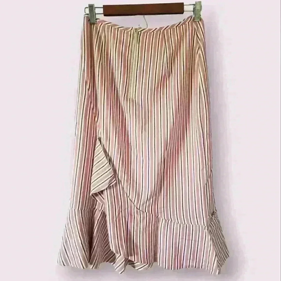 Ted Baker London Striped Midi Skirt in Red and White - Picture 2 of 5